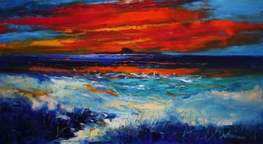 Iona spindrift looking to the Dutchman's Cap 18x32